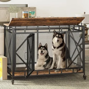 Wooden Dog Kennel Indoor End Table